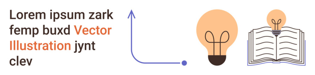 Creativity, learning, growth, knowledge, education, innovation. Light bulb, upward arrow and open book icon ideas and progress. Education and creativity concept © robu_s