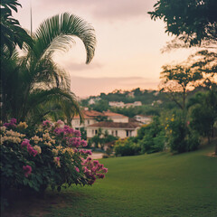 Fototapeta premium palm trees in the garden