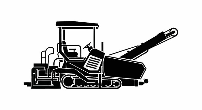 Asphalt paver road construction machine.