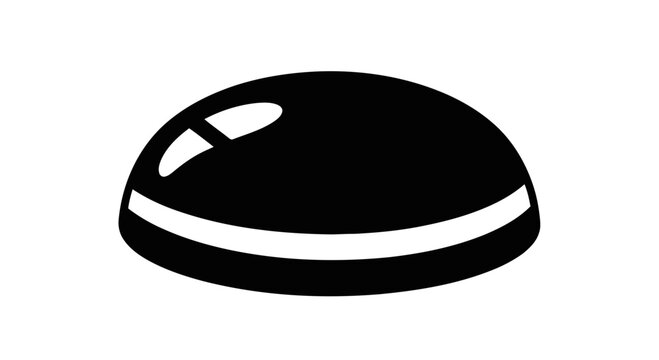 Black and white computer mouse.