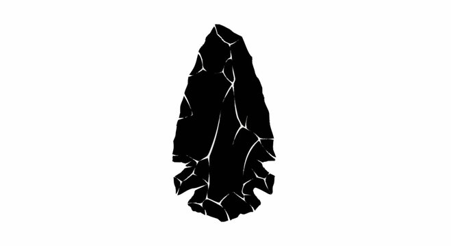 Black Arrowhead Stone Tool.