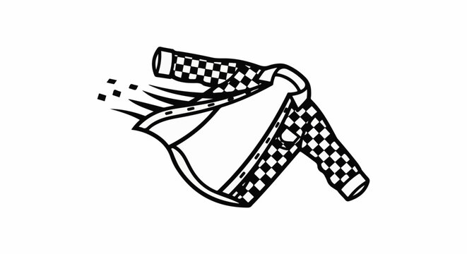 Stylized checkerboard pattern on a partially unbuttoned shirt