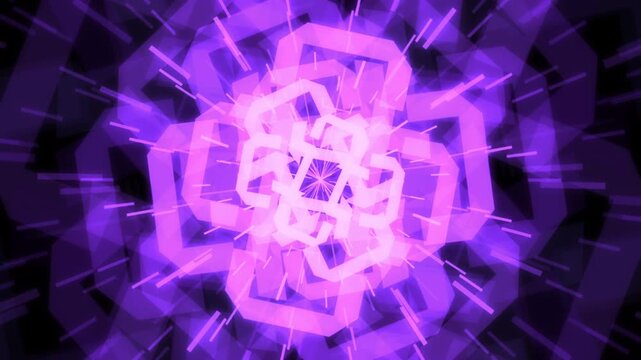 Square Cross Geometric Patterns L Purple Animation Loop