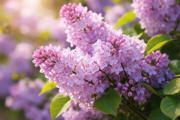 Obraz premium Fresh lilac blossoms captured in high definition nature image