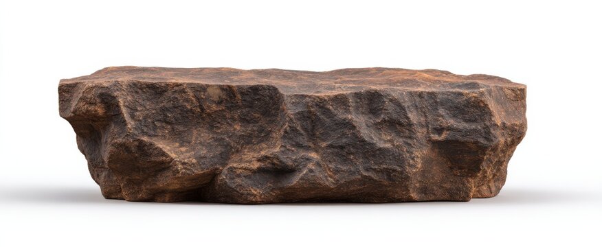 Realistic sandstone block with rough texture for geology studies and natural environment design