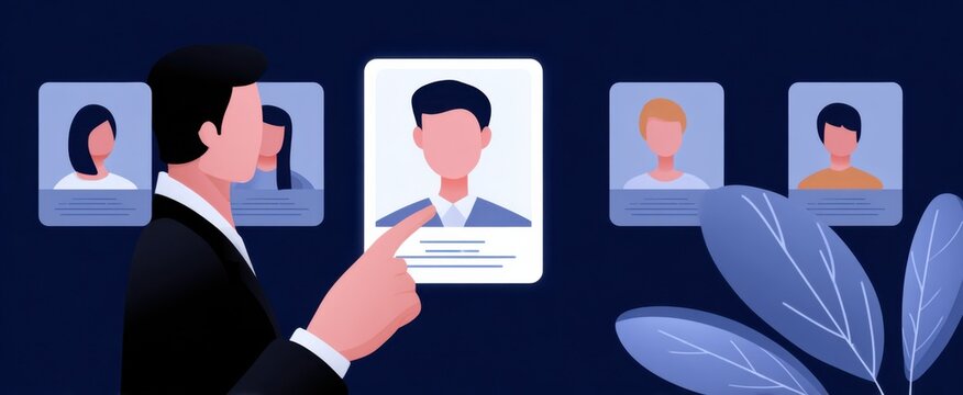 Talent Acquisition Technology Concept enhances remote candidate evaluation and simplifies efficient recruitment.