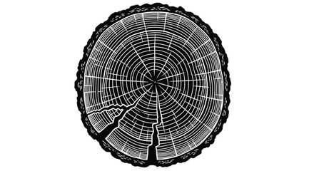 Cross section of a tree trunk with annual rings © Siam