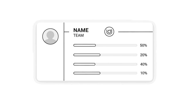 Blank scoreboard template for team ranking.