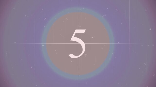 Countdown 4K animation movie (10 sec ) Old film motif