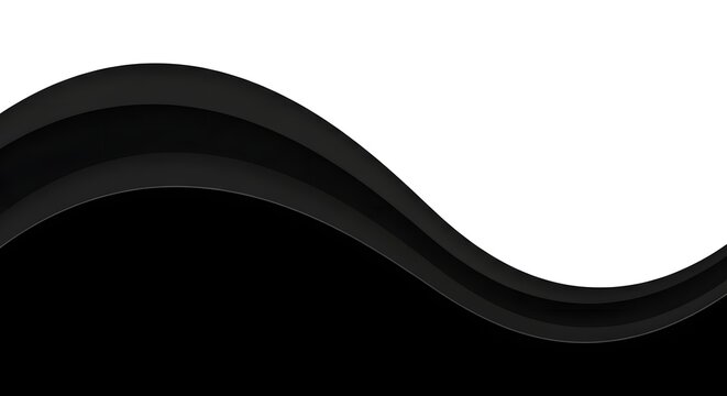 Abstract black and white wavy graphic representing motion and dynamism