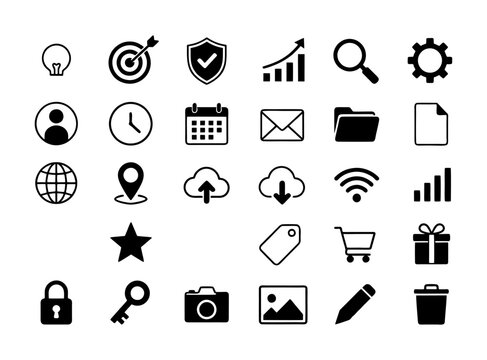 Web icon set. Website set icon vector. for computer and mobile