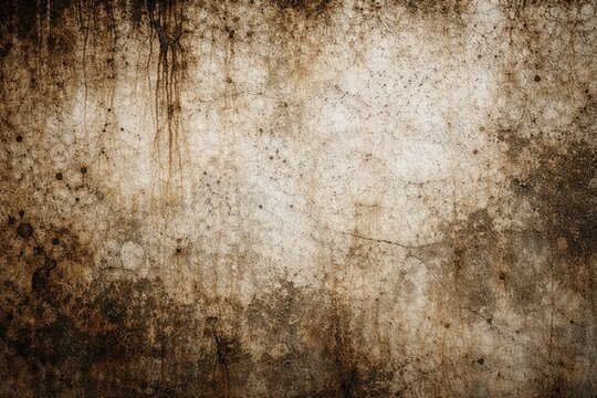 Close perspective of a rough wall surface featuring textured grime and dirt stains with white background