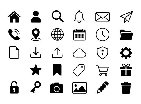 Web icon set. Website set icon vector. for computer and mobile