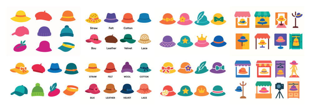 Colorful hat collection for all occasions