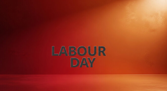Labour Day, holiday background, celebration, red spotlight