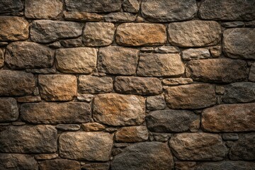 Fototapeta premium Natural stone wall texture background with subtle shadow effects