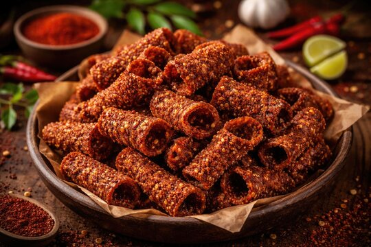 Crunchy Ragi Based Fryums With Authentic Spicy Taste