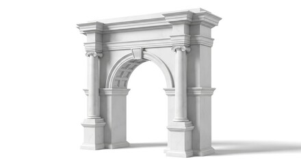 Obraz premium Ancient stone archway stands alone in a vast empty landscape outdoors