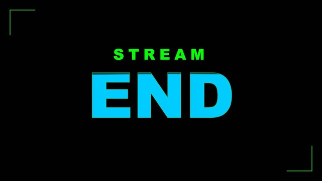 digital stream end screen neon glow cyber tech display