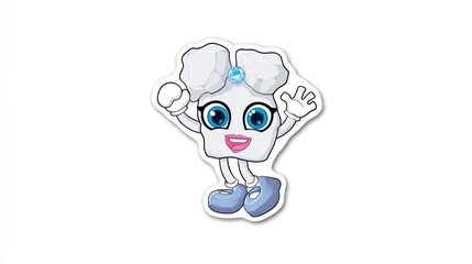 Obraz premium Cartoon character illustration on white background for various commercial uses
