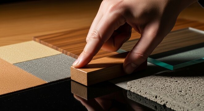 Hand demonstrating material surface friction properties