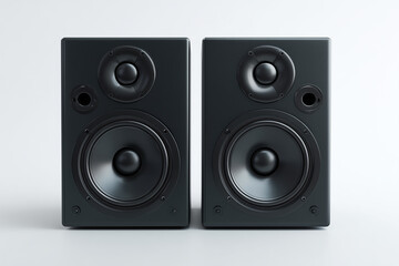 Fototapeta premium Modern audio loudspeaker isolated on white background.