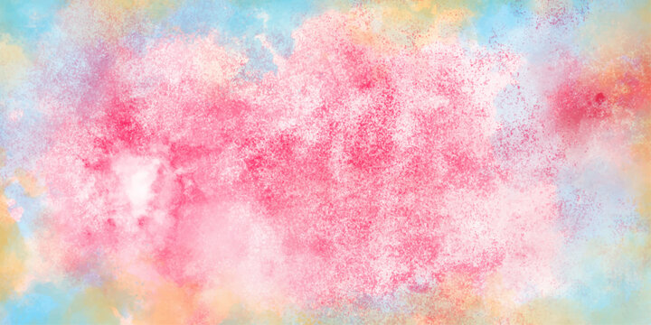 Abstract light colorful grunge texture painted with watercolor stains. Grunge texture splash paint multicolor art. abstract pastel watercolor background for wallpaper, decoration, graphics design.