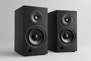 Fototapeta premium Modern audio loudspeaker isolated on white background.