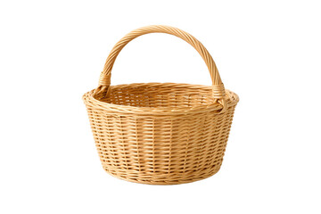 Obraz premium Wicker Basket Isolated on White Background 