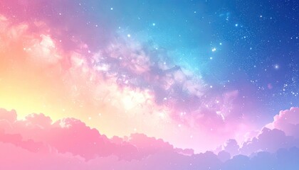 Fototapeta premium Celestial Dreams and Pastel Hues