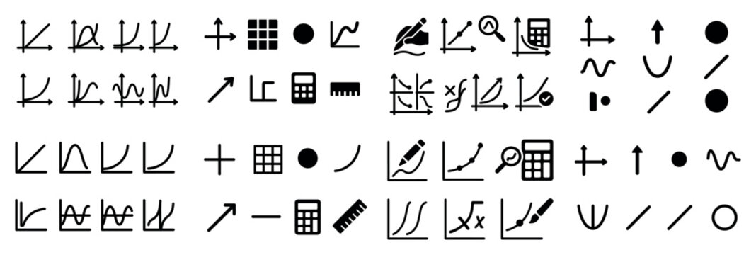 Data analysis icons set