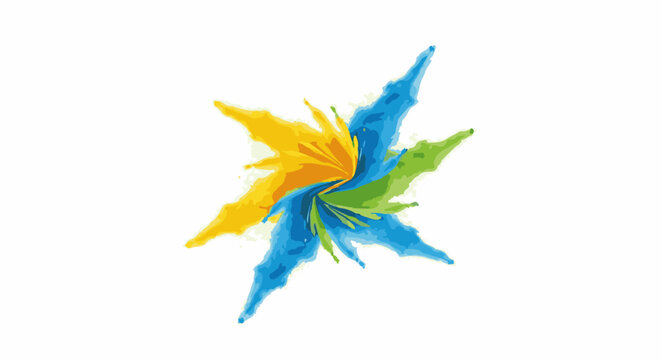 Abstract colorful flower bloom with swirling petals