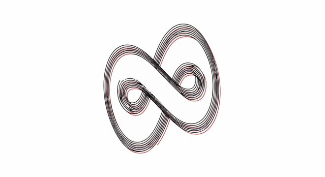 Abstract depiction of a chaotic attractor, a figure-eight shape