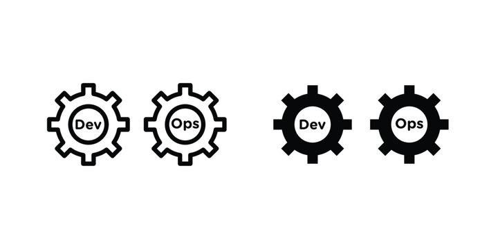 Dev ops icon pack, best for Graphic designs. Vector