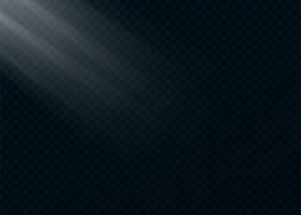 Obraz premium Subtle light rays emerging from the top left corner on dark grid with abstract background transparent illustration