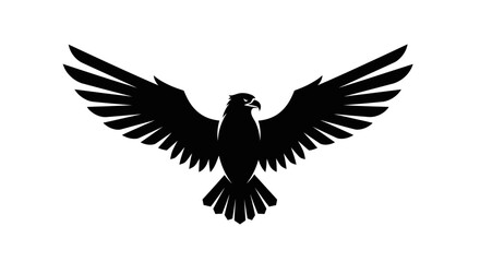 Obraz premium Black Eagle Silhouette Vector Illustration