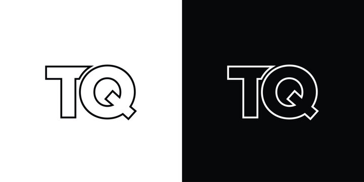 Letter T and Q, TQ logo design template. Minimal monogram initial based logotype.