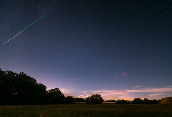 meteor and red sprites © Filip