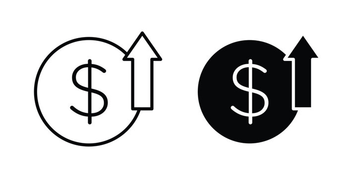 Profit growth icon pack, best for Graphic designs. Vector