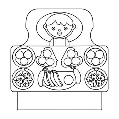 Fototapeta premium breakfast-ready a-table-set-with-a-nutritious 