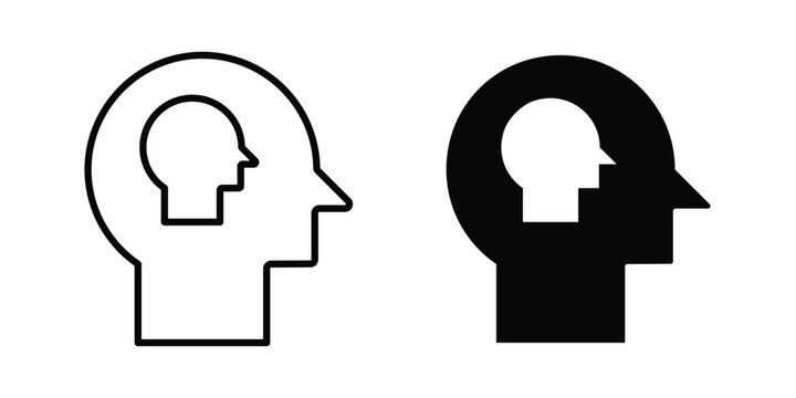 Self awareness icon pack, best for Graphic designs. Vector