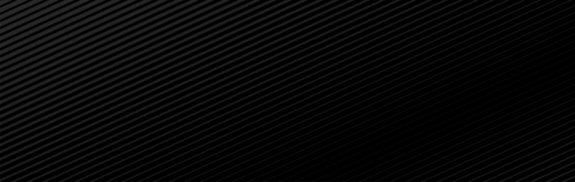 Black oblique straight line background. Masculine dark linear abstract wallpaper. Elegant luxury striped gradient texture.