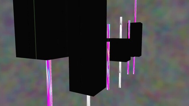 10 seconds seamless looping financial candlestick chart moving up and down colorful technology abstract black background animation screensaver visualizer hd video 