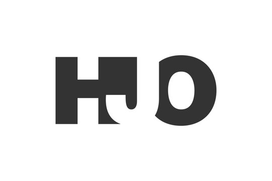 HJO logo design. Initial letter H J O bold font style for tech startups, consulting, corporate branding. Creative company name, headlines typography identity, trendy logotype.