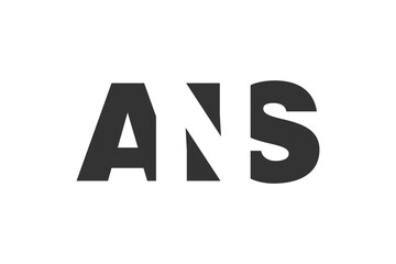Fototapeta premium ANS logo design. Initial letter A N S bold font style for tech startups, consulting, corporate branding. Creative company name, headlines typography identity, trendy logotype.