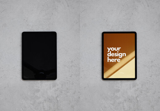 Mockup Of Digital Tablet With Customized Screen