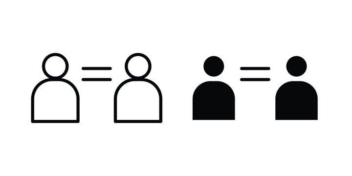 Equality icon pack vectors for graphic projects.