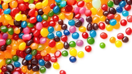 Obraz premium Vibrant Assortment of Colorful Candies Scattered