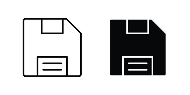 Floppy disk icon pack vectors for graphic projects.