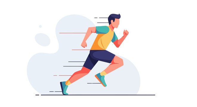 vector illustration of a running man
